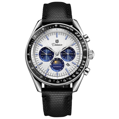 Automatic Watch for Men Stainless Steel Luminous Waterproof Moon Phase Man Watches Luxury Men's Mechanical Wristwatch
