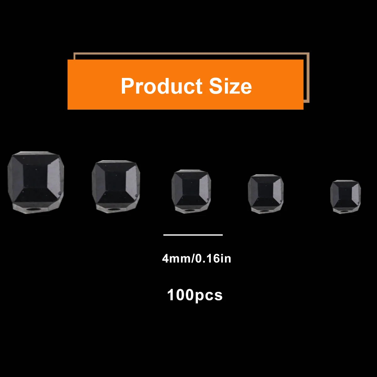 2/3/4/6/7mm Austrian Crystal Black Square Bead Glass Loose Spacer Beads For Jewelry Making Bracelet Earrings DIY Accessories