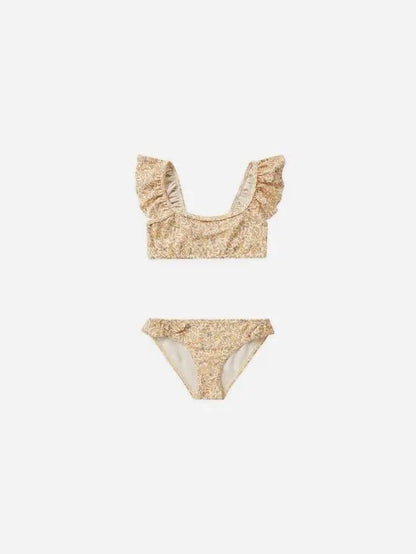Kids Printed Swimwear for Girl Two Pieces Bikinis Set 2025 Summer Designer Boy Trunks Swimsuit Floral Striped Bathing Suit