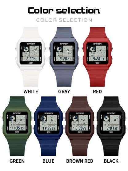 SANDA 2216 Fashion Electronic Watch Multifunction Alarm Calendar Waterproof Sports Student Digital Watches