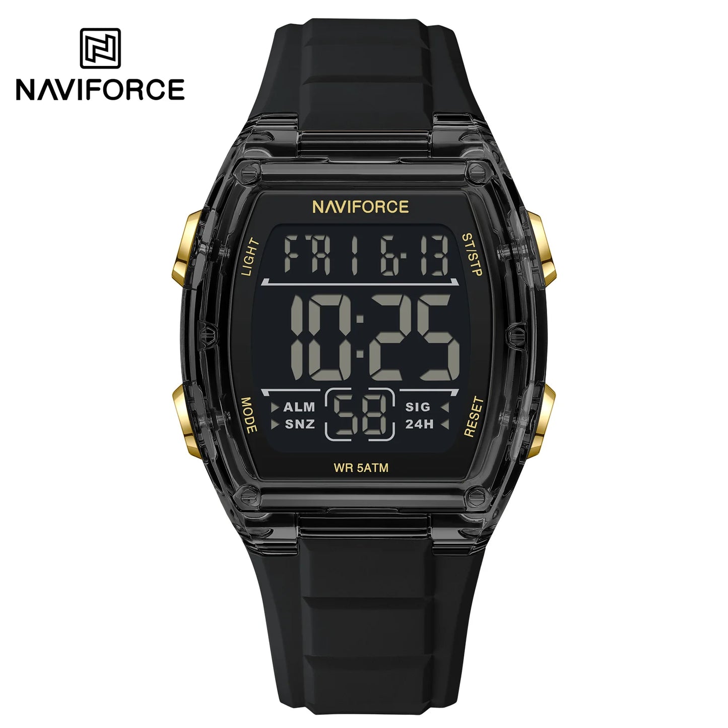NAVIFORCE Top Brand Luxury Mens Watches Alarm Stopwatch LED Digital Backlight Display Waterproof Sport Watch Men Montre Homme