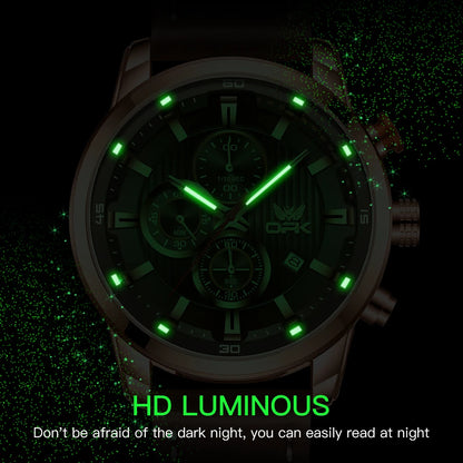 OPK 6083 Men's Quartz Watch Leathar Strap Luxury Luminous 30m Waterproof Modern Business Watches For Men