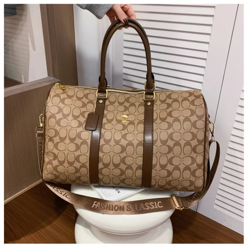 Women's Classic Boston Handbag Large Capacity Elegant Travel Duffle Bags for Women Weekend Luggage Travel Shoulder Bag