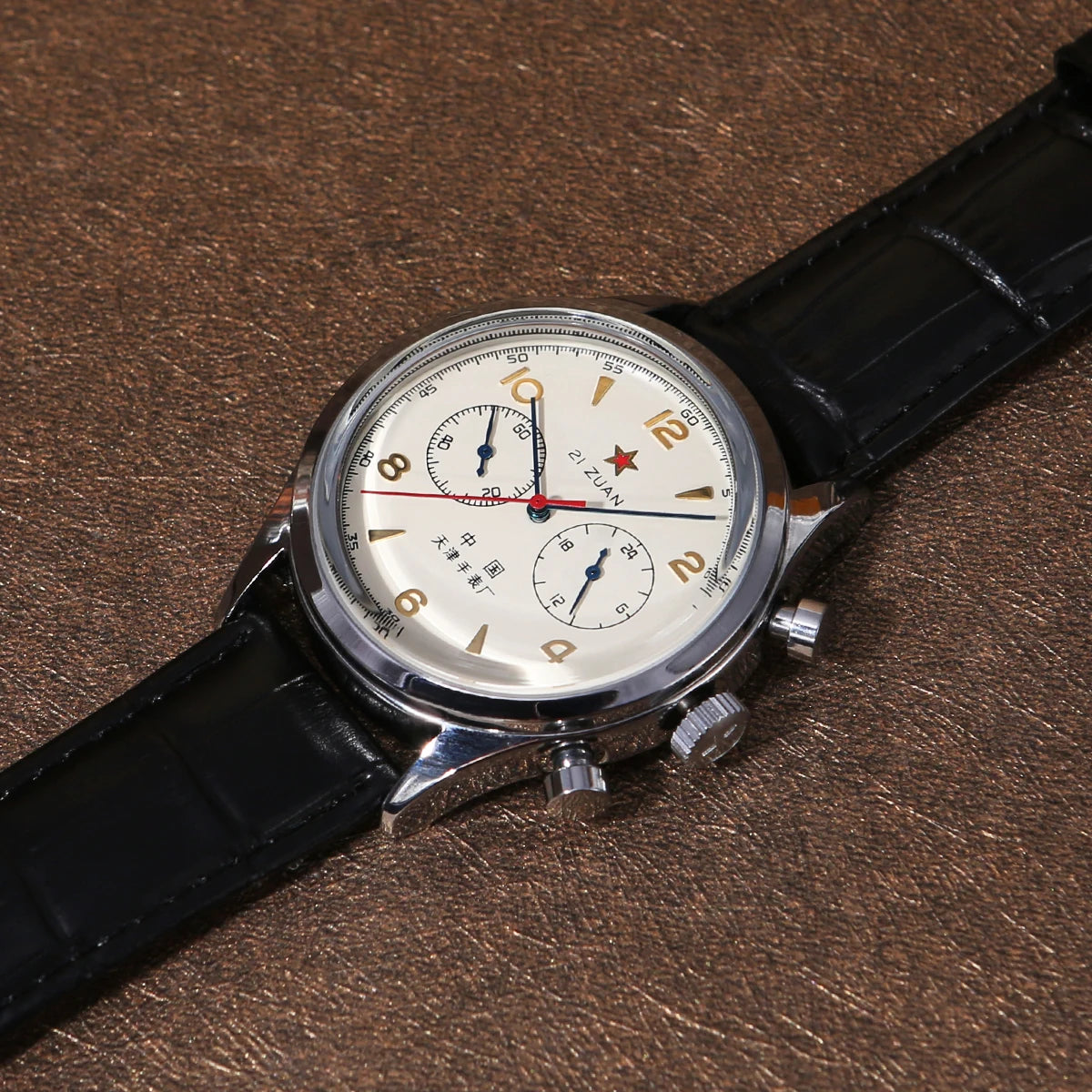 Men's watches 1963 pilot watch 42mm waterproof retro quartz chronograph