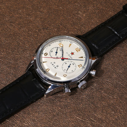 Men's watches 1963 pilot watch 42mm waterproof retro quartz chronograph