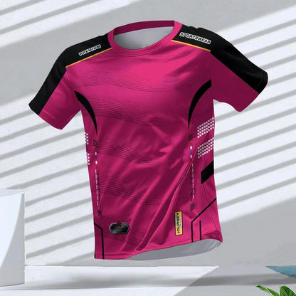 Men's T-shirts Sport Running T-shirt Men Quick-drying Breathable Short Sleeve Round Neck Gym top Outdoor Workout Men Clothing