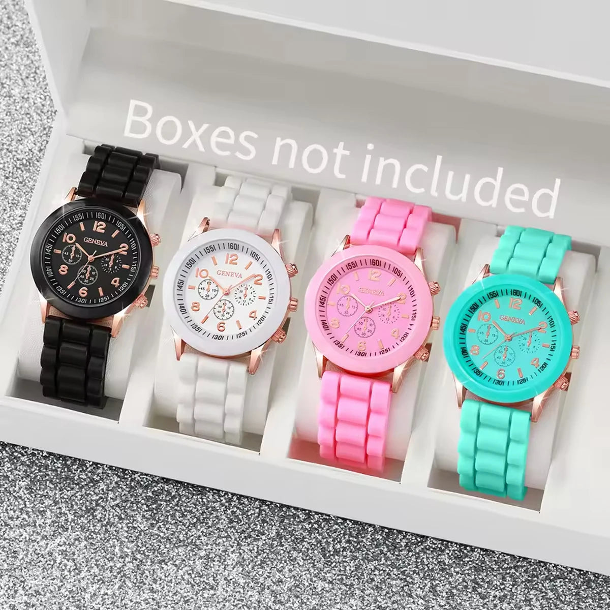 Fashion Women's Watches Casual Silicone Band Analog Quartz Watch （Without Box）