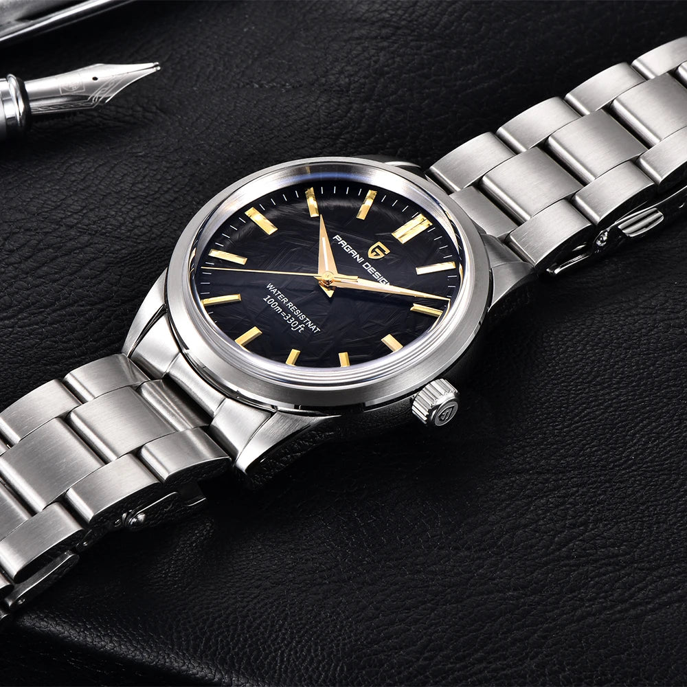 PAGANI DESIGN Design Brand 1734 Men's Quartz Watch Luxury TMI VH31 Movement Sapphire Glass Stainless Steel Watches for Man