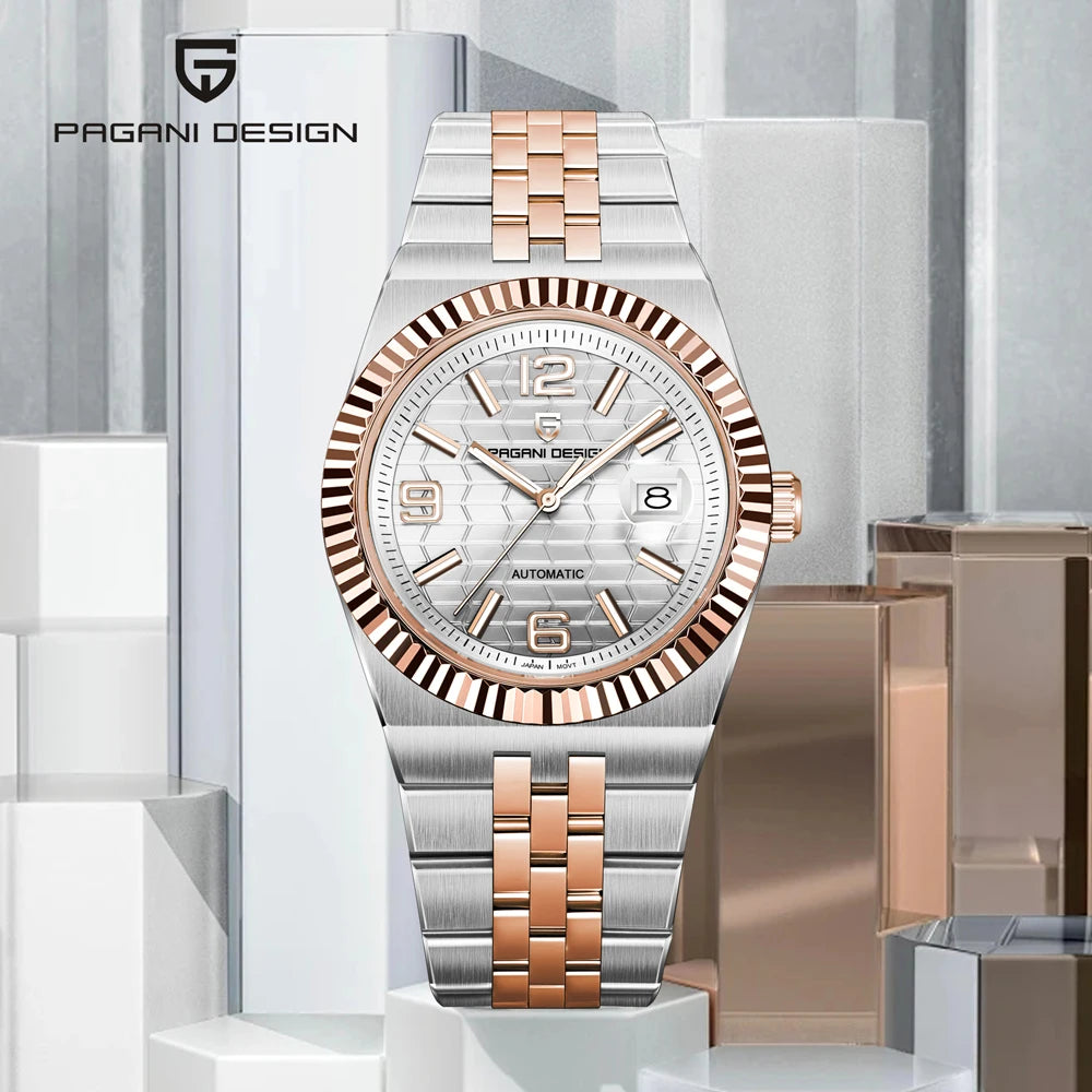 PAGANI DESIGN Watches Luxury Retro Mechanical Watches For Men Sapphire Glass New Waterproof Luminous Stainless Steel Men's Watch