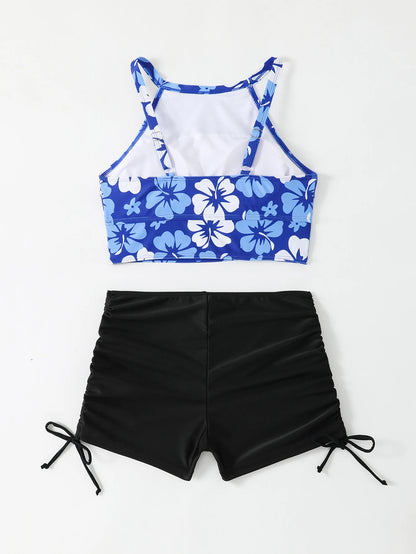2026 High Waist Bikini Women High Neck Swimsuit Printed Swimwear Female Padded Beachwear Bathers Bathing Swimming Swim Suit