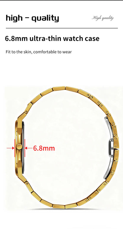 Men Watches 40mm Stainless Steel Business Timepiece for Men Clock Japanese Quartz Movement Watch With Tool Included Reloj Hombre