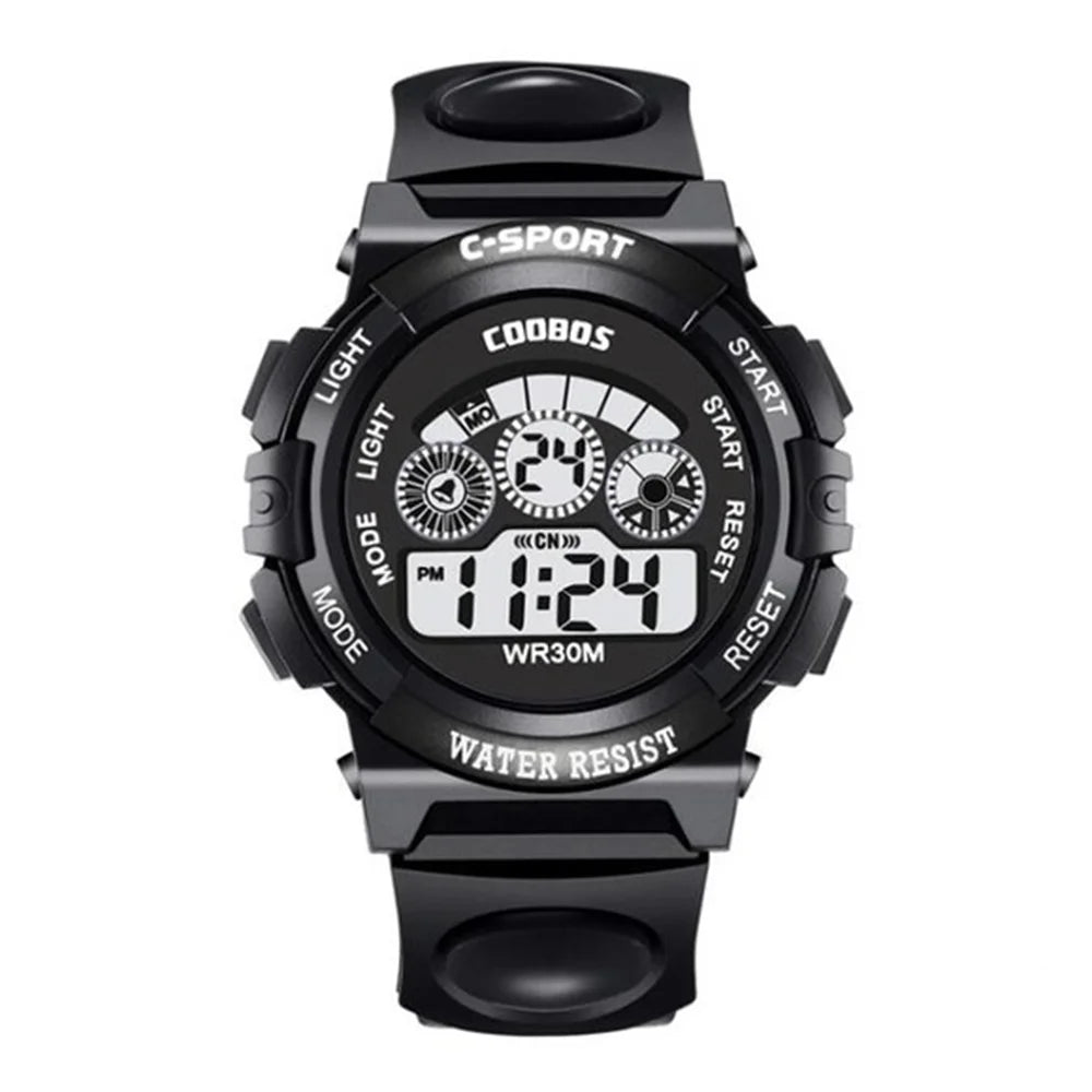 Kids Electronic Watches Color Luminous Dial Life Waterproof Multi Function Luminous Aalarm Clocks Watch For Boys And Girls