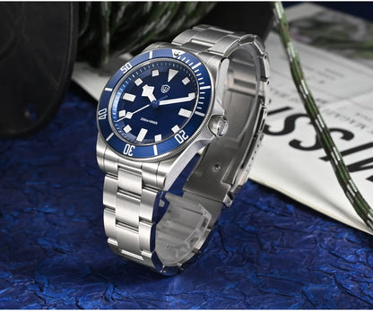 Watchdives WD1969 Pro Watch VH31 Sweep Seconds Quartz Movement Waterproof BGW9 Luminous Sapphire Glass 38mm Vintage Men Watches