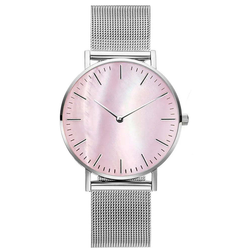 Minimalist Women Watch Luxury Metal Mesh Band Quartz Watches for Woman Fashion Ultra-thin Ladies Wristwatches Clock reloj mujer