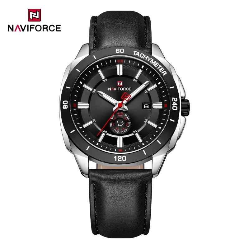 NAVIFORCE 2026 New Men's Watches Leather Quartz Watch Man Casual Sports Day Date Office Normal Male Gift Wristwatch Reloj Hombre