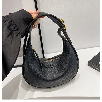 Women Underarm Bag Fashion Hobos Half Moon Saddle Shoulder Bags Luxury Pu Leather Crossbody Bag Phone Purses 2024 Commuting Bags