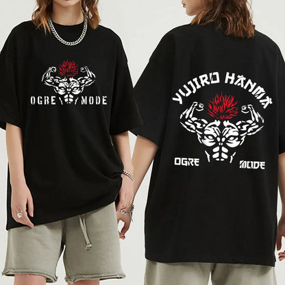 Japanese Anime Baki Hanma The Grappler Graphic Print T Shirt Casual Fashion Crew Neck Short Sleeve Plus Size T Shirt Women