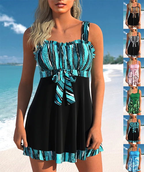 New Summer High Quality Bikini Black and White 3D Printed Women's Sexy Tie Bow Holiday Fashion Beach Swimsuit S-5XL