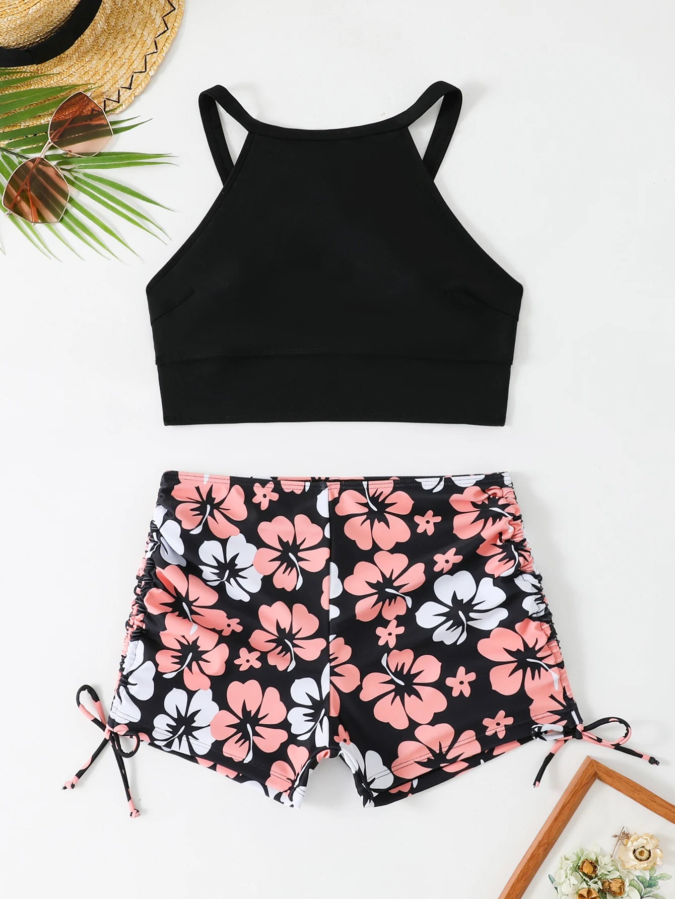 2026 High Waist Bikini Women High Neck Swimsuit Printed Swimwear Female Padded Beachwear Bathers Bathing Swimming Swim Suit
