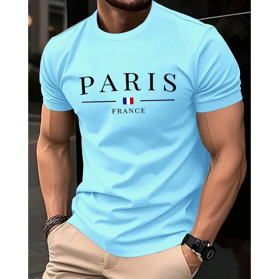 Summer Daily Man Short Sleeve T-shirt Clothing Letter Print T-shirts Top 2025 Plus Size Casual Men's Sports O-neck T Shirts
