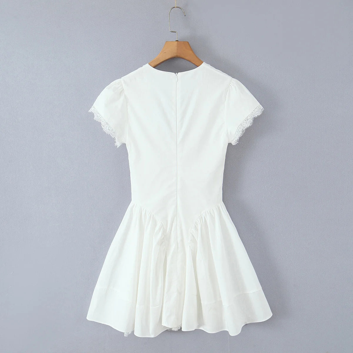 YENKYE Sweet Cute White Mini Dress For Pretty Girl Elegant A-line Bow V Neck Summer Dresses Party Robe Vacation Vestidos 2025
