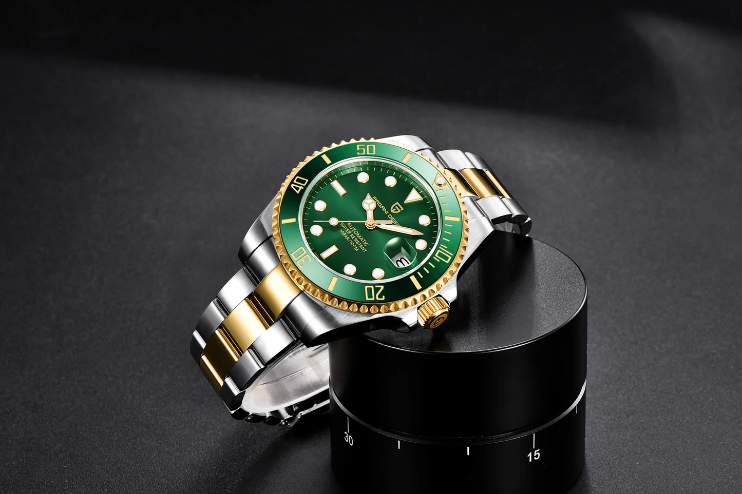 PAGANI DESIGN Watches Luxury Golden Mechanical Watch For Men New Sapphire Crystal Stainless Steel Luxury Waterproof  Men's Watch