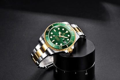 PAGANI DESIGN Watches Luxury Golden Mechanical Watch For Men New Sapphire Crystal Stainless Steel Luxury Waterproof  Men's Watch