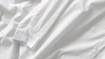 Japanese Style Loose Long Sleeve White Shirts Women Preppy Style Pocket Turn Down Collar Shirt Woman Harajuku Oversized Blouse