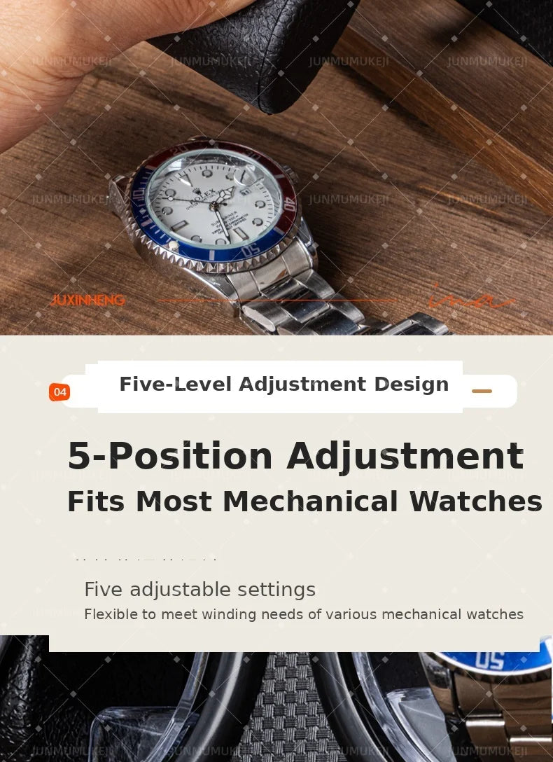 Luxury 1 Slot Automatic Watch Winder Walnut Wood Silent Motor Watch Storage Box Gift for Men Watch Winder for Automatic Watches