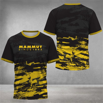 Outdoor Hiking Run Mountaineering Men's T-Shirt Casual O-neck Breathable Top Quick Dry Material Short Sleeve Fashion Men Clothes