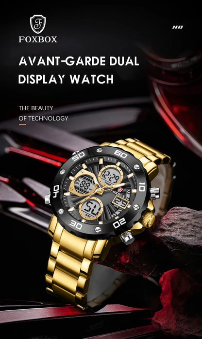 LIGE Watches For Men Luxury Brand Sport Quartz Wristwatch Waterproof Military Digital Clock Steel Men Watch Relogio Masculino