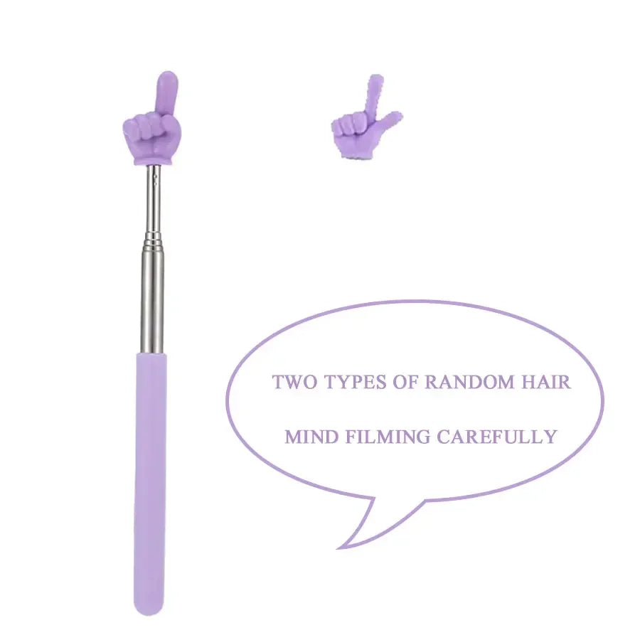 Colorful Finger Reading Sticks Stainless Steel Pointer Parent-Child Finger Reading Sticks Telescopic Rod Kids Teaching Tool
