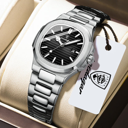 POEDAGAR Elegant Women's Watch Waterproof Luminous Date Fashion Ladies Wristwatch Stainless Steel Quartz Watches For Woman Reloj