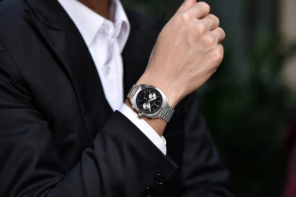 2026 New PAGANI DESIGN Mens Panda Watches Luxury Quartz Watch For Men Chronograph Wristwatches AR Sapphire Leather Luminous Gift