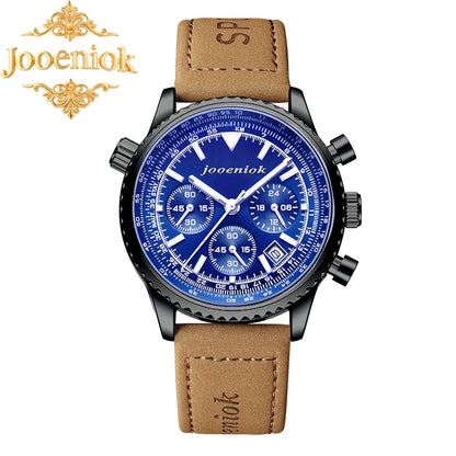 2026 New Top Luxury Man Wristwatch Sport Fashion Leather Quartz Watch For Men Chronograph Date Waterproof Luminous Men's Watches