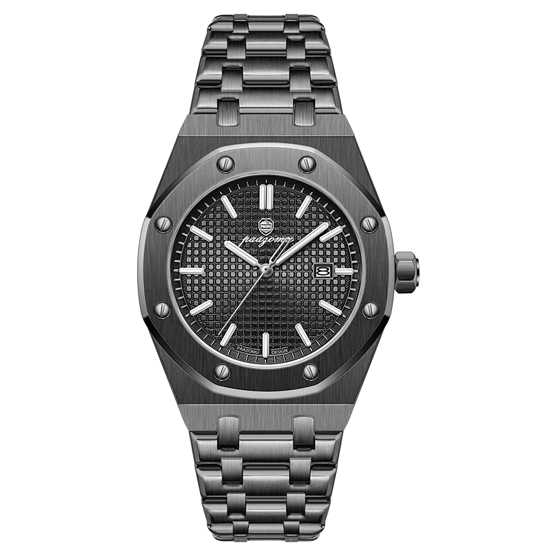 PAAZOMU Luxury Watches For Men Stainless Steel Waterproof Luminous Man Watch Date Week Fashion Casual Men's Quartz Watch Reloj