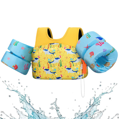 Kids Life Vest Children's Swimming Arm Float Whistle Child Lifejacket Swimsuit Foam Safety Swimming Pool Accessories for kayak