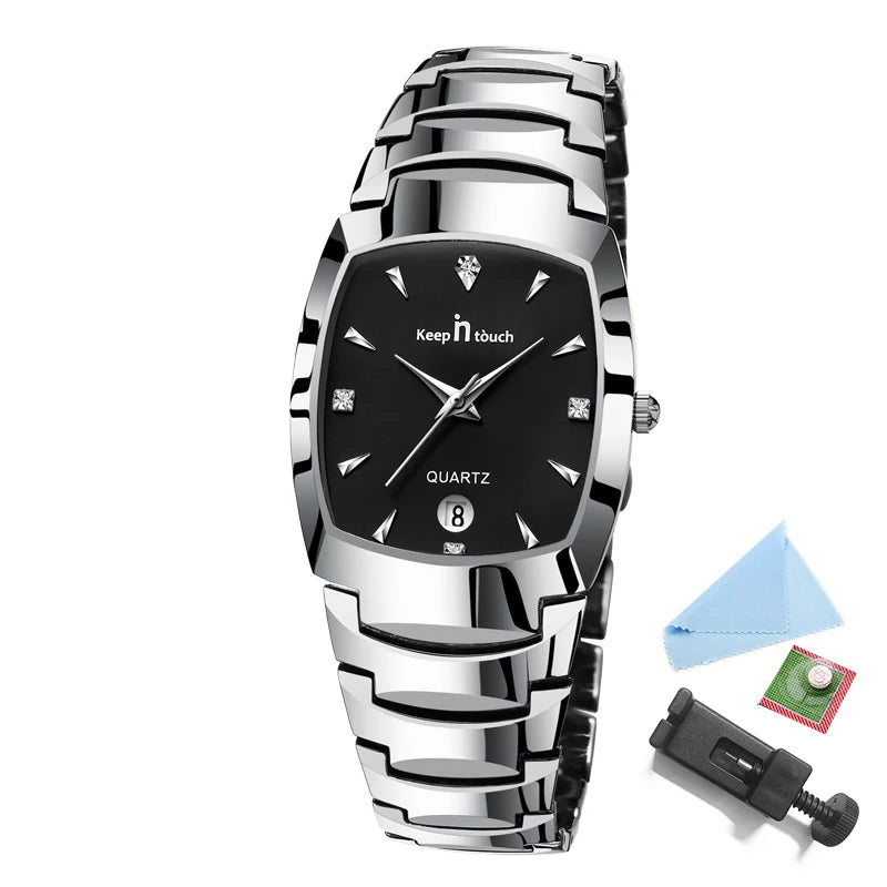 Men Quartz Watches Original High-end Luxury Waterproof Men's Watch Wristwatch Stainless Steel Fashion Business Date Clock Male