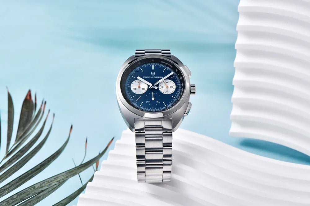2026 New PAGANI DESIGN Mens Panda Watches Luxury Quartz Watch For Men Chronograph Wristwatches AR Sapphire Leather Luminous Gift