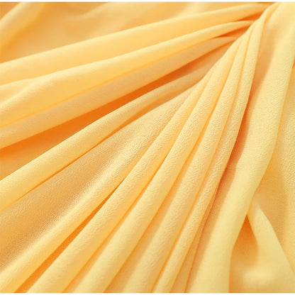 Elegant Yellow Strapless Pleated Dress Women Chic Sleeveless Waist Cinching Split Maxi Gowns Lady Evening Party Dresses 2026 New