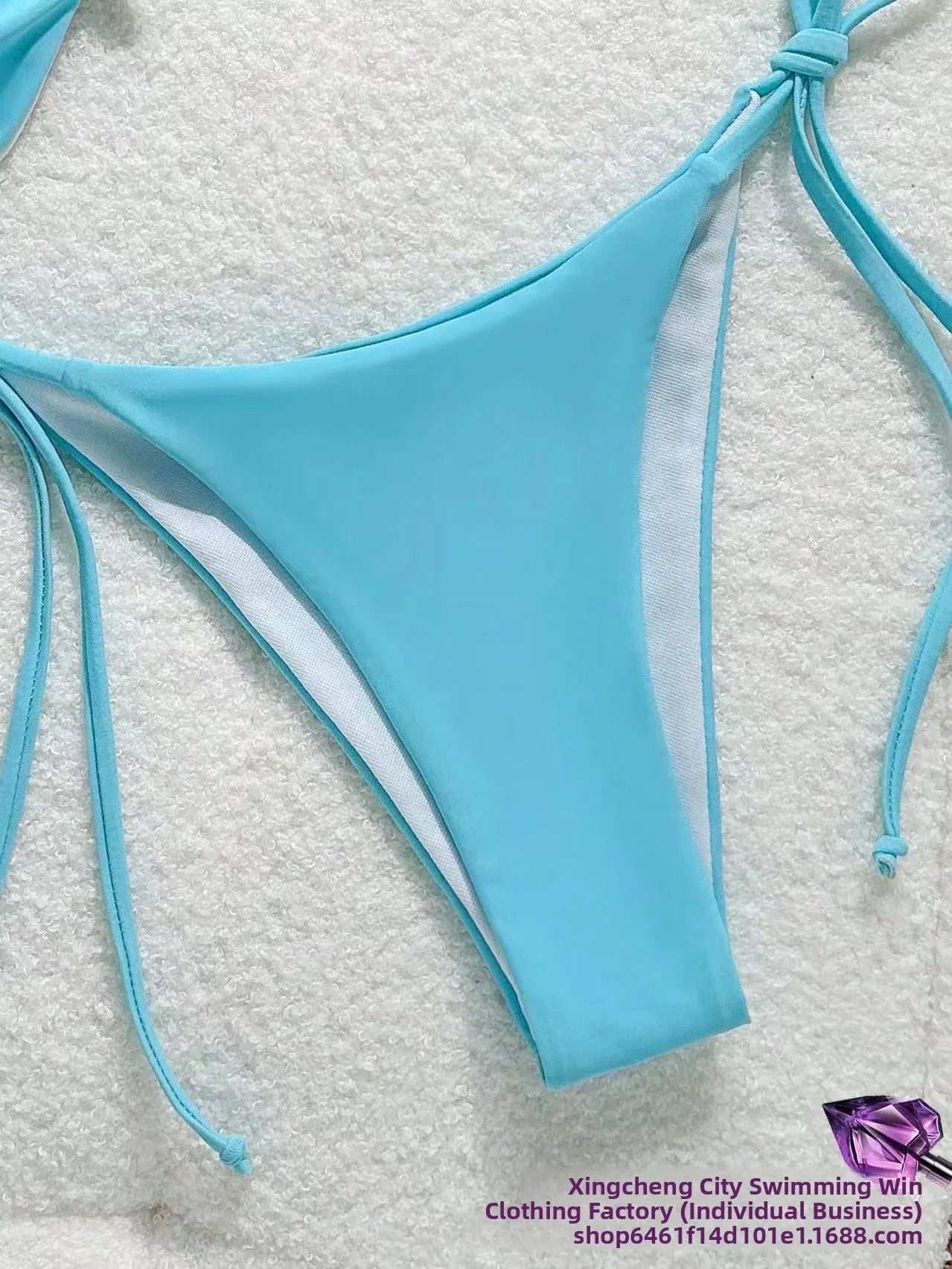 Sexy Solid Color Bikini Set Two Piece Swimsuit Pure Color Quick Dry Backless High Elasticity Nylon Fabric for Swimming And Wa...