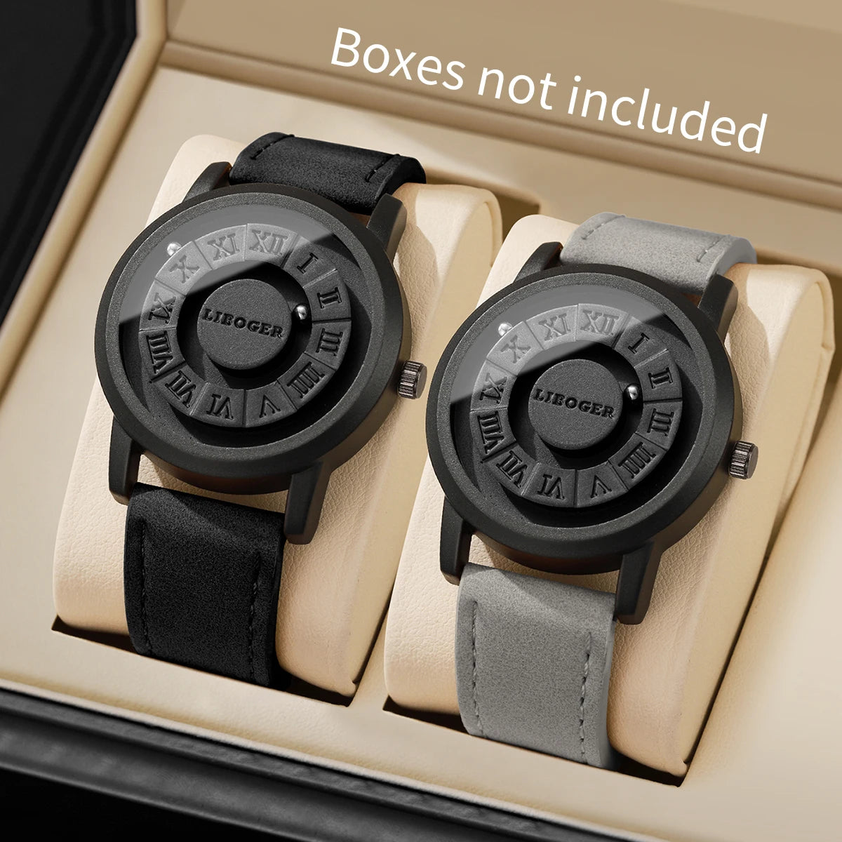2/3PCS Fashion Roma Dial Men Quartz Watches Casual Leather Strap Wrist Watches Male Clock Reloj Hombre（Without Box）