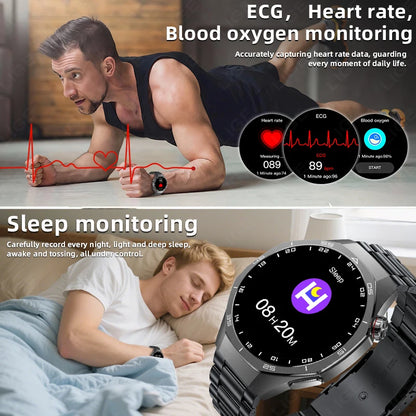 LIGE New ECG Men's Smart Watch HD Screen Heart Rate Health Smart Watches Bluetooth Call Smartwatch For Men Women Holiday Gifts