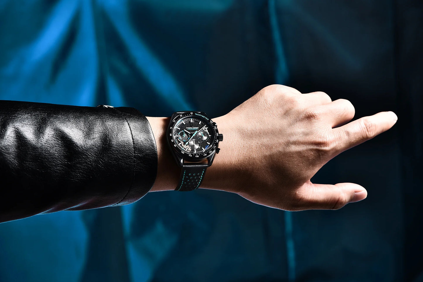 PAGANI DESIGN 2024 New Moon back Men's Watches Luxury VK63 Quartz Watch Men Sports Chronograp AR Sapphire glass Wrist watch Men