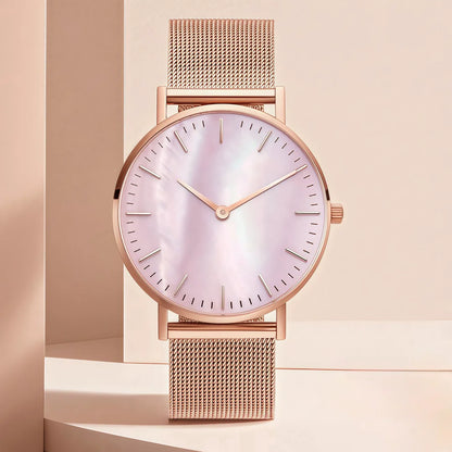 Minimalist Women Watch Luxury Metal Mesh Band Quartz Watches for Woman Fashion Ultra-thin Ladies Wristwatches Clock reloj mujer