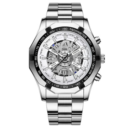 BINBOND S033 Luxury Hollow Non-Mechanical Business Quartz Men Watches 30M Waterproof Trendy Hollow Design Classics Men Watches