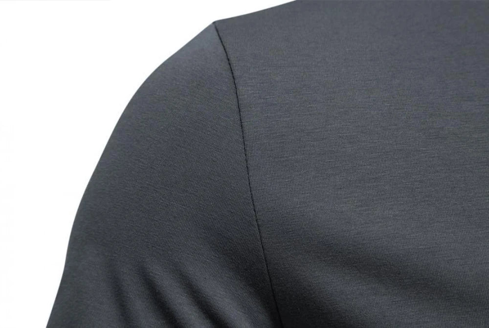 Men's T-shirts Summer Henley V-neck Short Sleeve Casual Solid Color Slim Fit T-shirt Breathable Basic Loose Fitness Sports Top