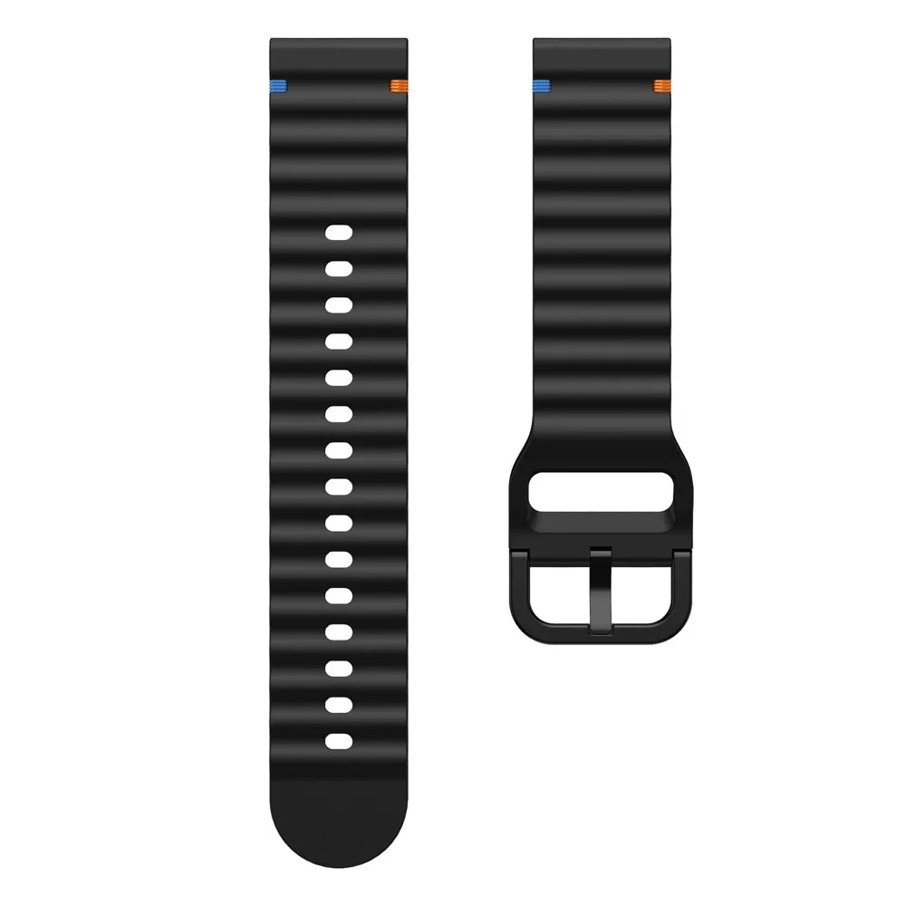 22mm Watch Strap For Xiaomi Watch 2 Pro S4 sport S3 S2 S1 Active/Mi Watch color 2 Smartwatch Watches Band Silicone Wave Bracelet