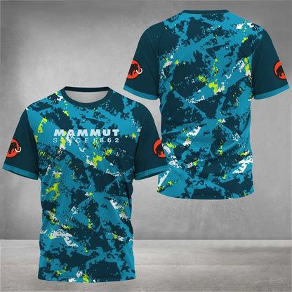 Outdoor Hiking Run Mountaineering Men's T-Shirt Casual O-neck Breathable Top Quick Dry Material Short Sleeve Fashion Men Clothes