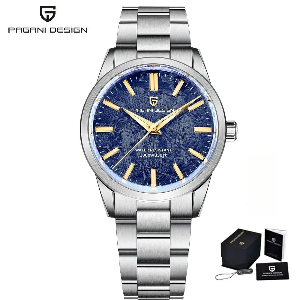 PAGANI DESIGN Design Brand 1734 Men's Quartz Watch Luxury TMI VH31 Movement Sapphire Glass Stainless Steel Watches for Man